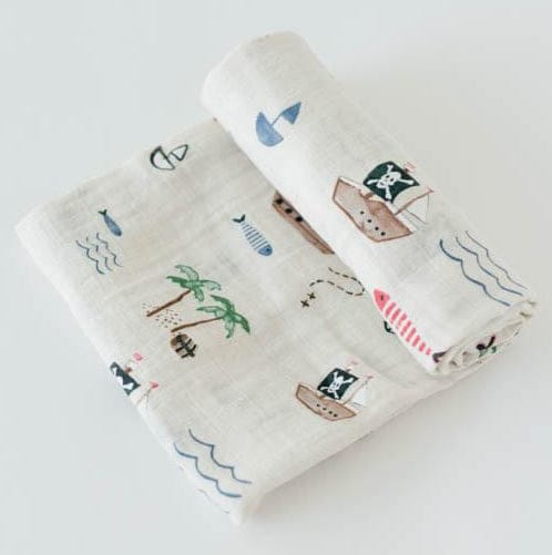 Little Unicorn Cotton Muslin Swaddle 3-Pack - Shark - UB0023