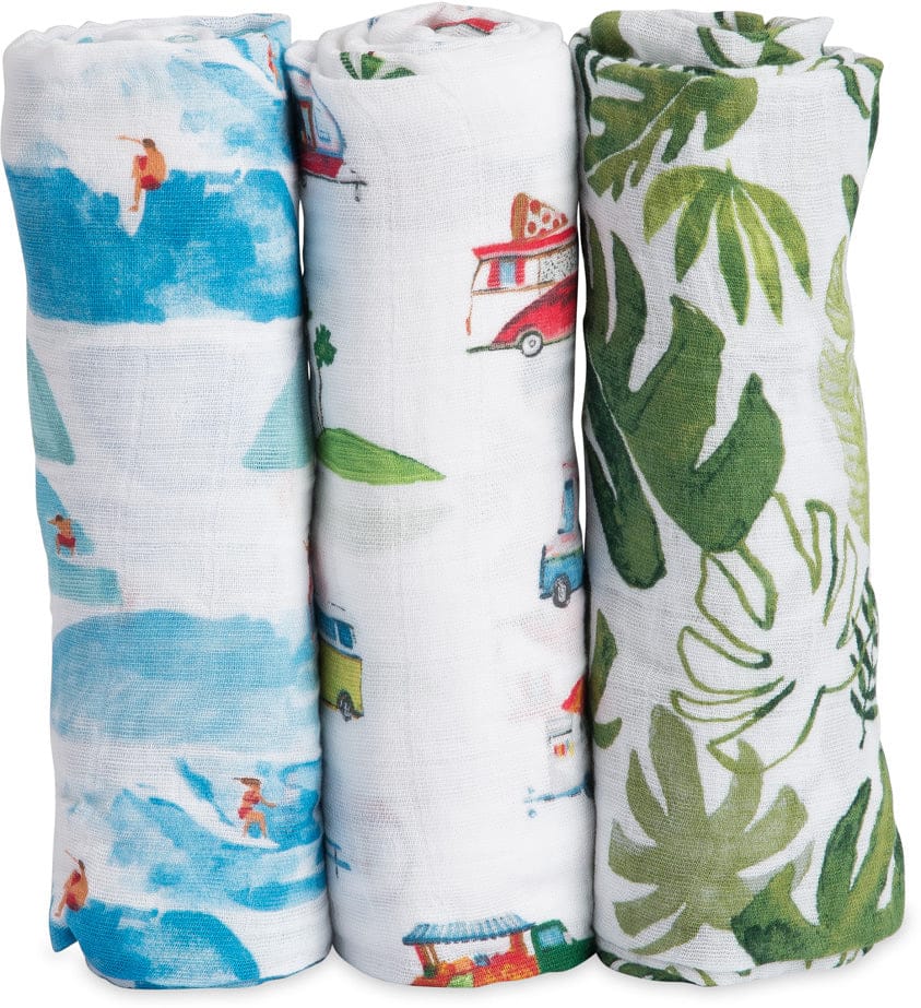 Little Unicorn Cotton Muslin Swaddle 3-Pack - Summer Vibe - UB0025