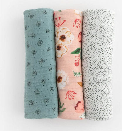 Little Unicorn Cotton Muslin Swaddle 3 Pack - Vintage Floral - UB0043