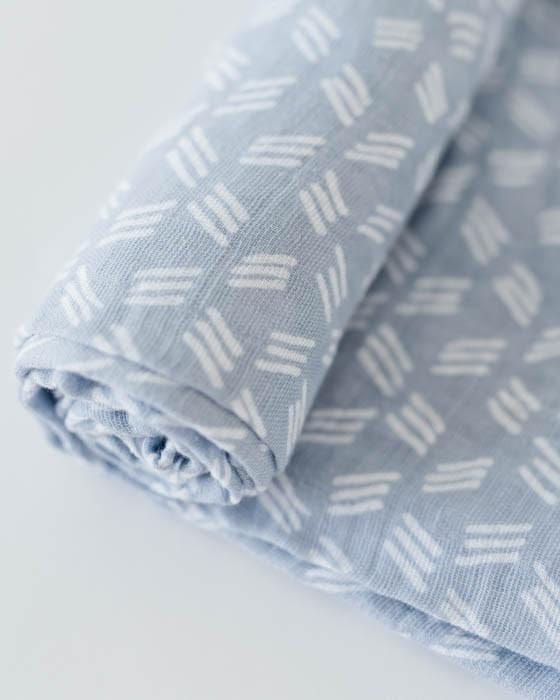 Little Unicorn Cotton Muslin Swaddle - Blue Grass - UB0170