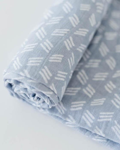 Little Unicorn Cotton Muslin Swaddle - Blue Grass - UB0170