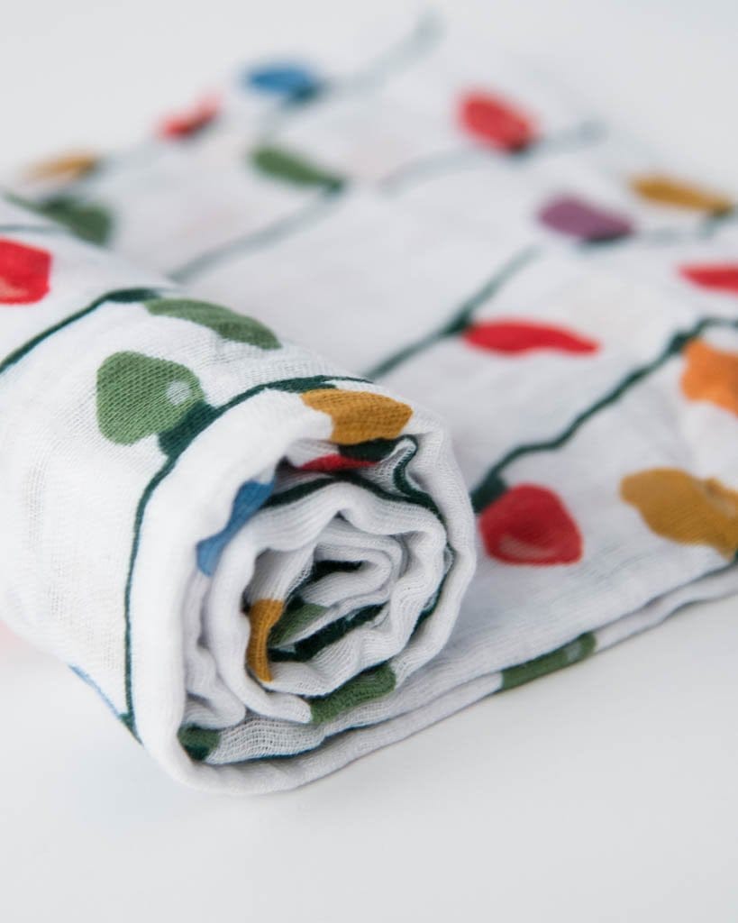 Little Unicorn Cotton Muslin Swaddle - Christmas Bulbs - UB0186-1