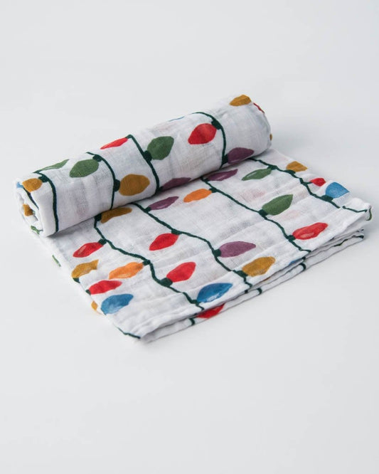 Little Unicorn Cotton Muslin Swaddle - Christmas Bulbs - UB0186-1