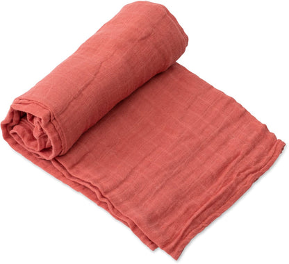 Little Unicorn Cotton Muslin Swaddle - Dusty Rose - UB01A6
