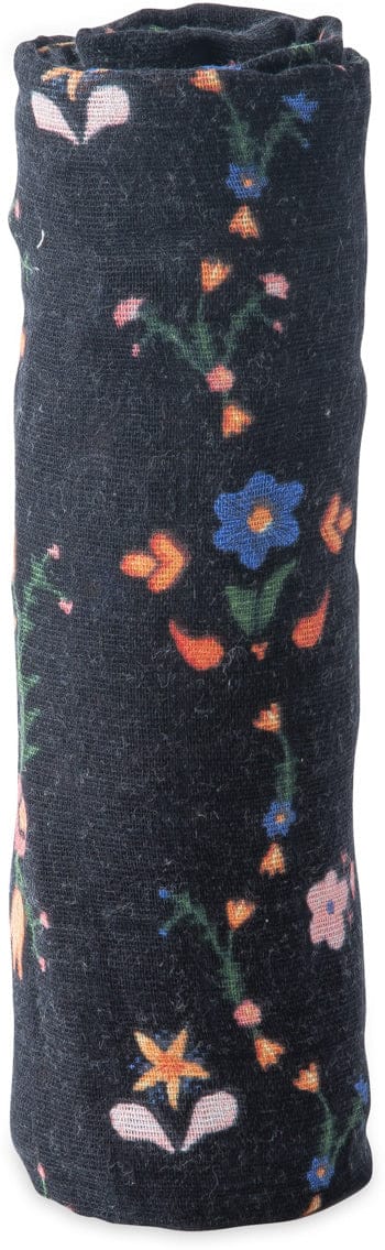 Little Unicorn Cotton Muslin Swaddle - Floral Stitch - UB0191