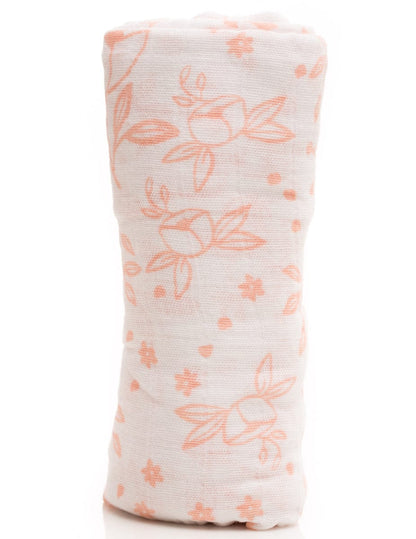 Little Unicorn Cotton Muslin Swaddle - Garden Rose - UB0107