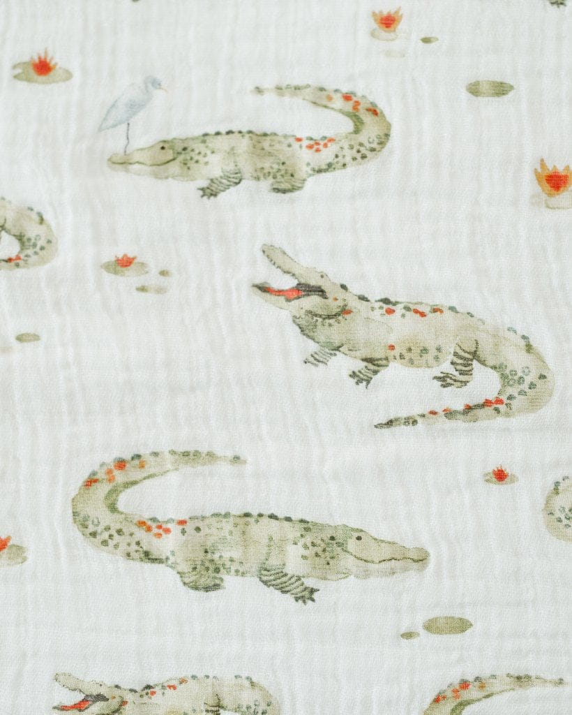 Little Unicorn Cotton Muslin Swaddle - Gators