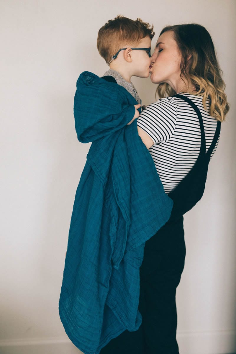 Little Unicorn Cotton Muslin Swaddle - Lake - UB01B6