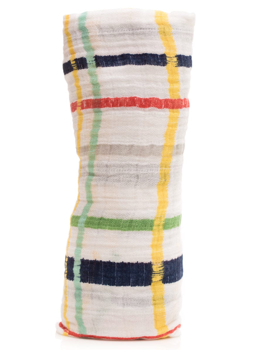 Little Unicorn Cotton Muslin Swaddle - Plaid - UB0110