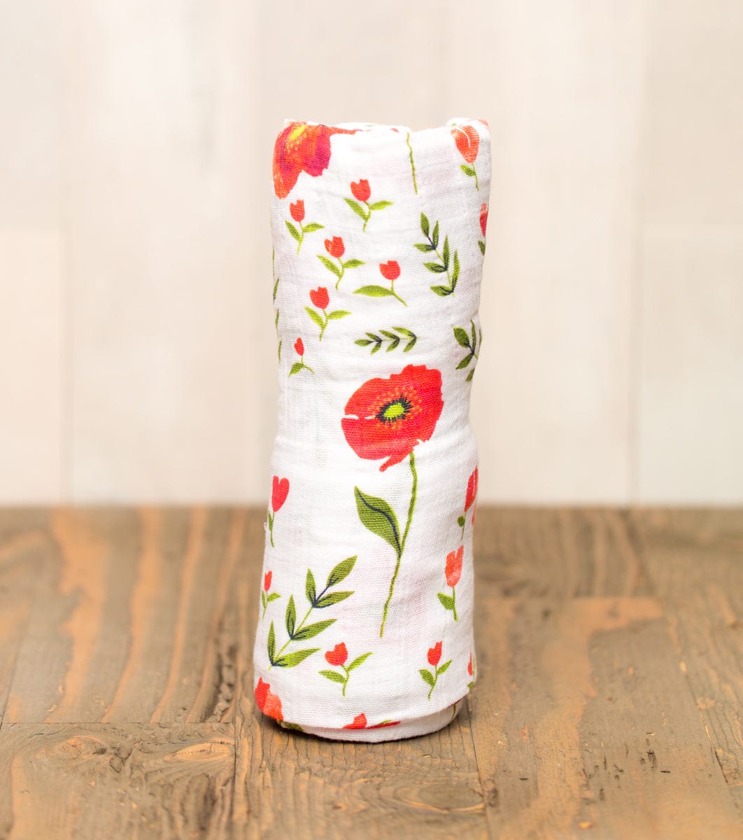 Little Unicorn Cotton Muslin Swaddle - Summer Poppy