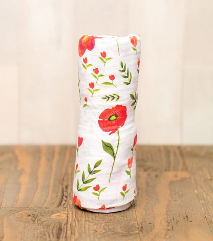 Little Unicorn Cotton Muslin Swaddle - Summer Poppy