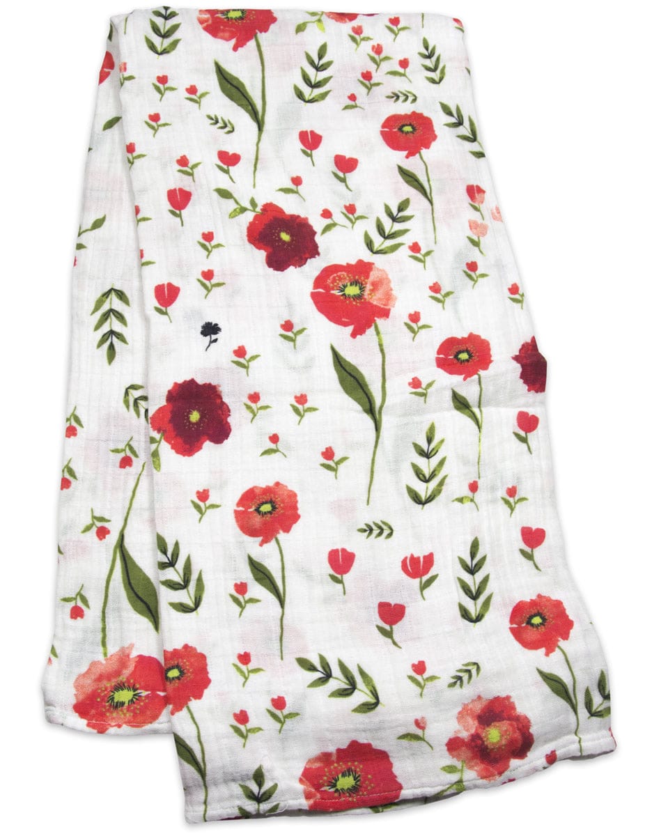 Little Unicorn Cotton Muslin Swaddle - Summer Poppy