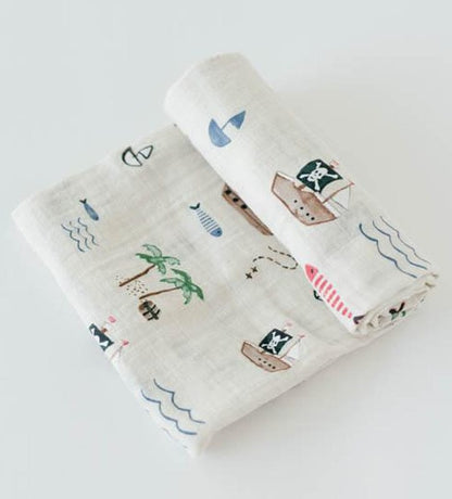 Little Unicorn Cotton Muslin Swaddle - Treasure Map