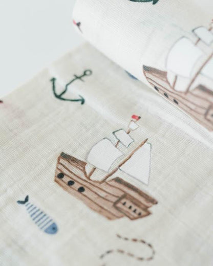 Little Unicorn Cotton Muslin Swaddle - Treasure Map