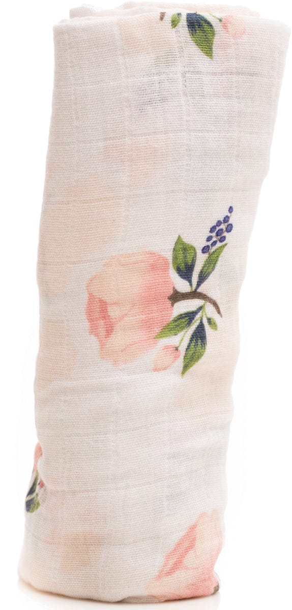 Little Unicorn Cotton Muslin Swaddle - Watercolor Rose - UB0109