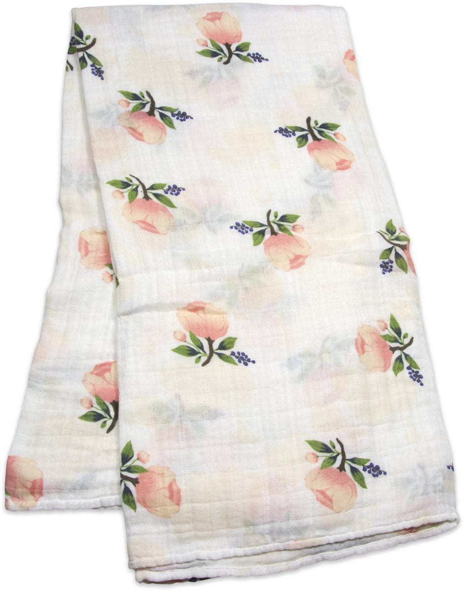 Little Unicorn Cotton Muslin Swaddle - Watercolor Rose - UB0109
