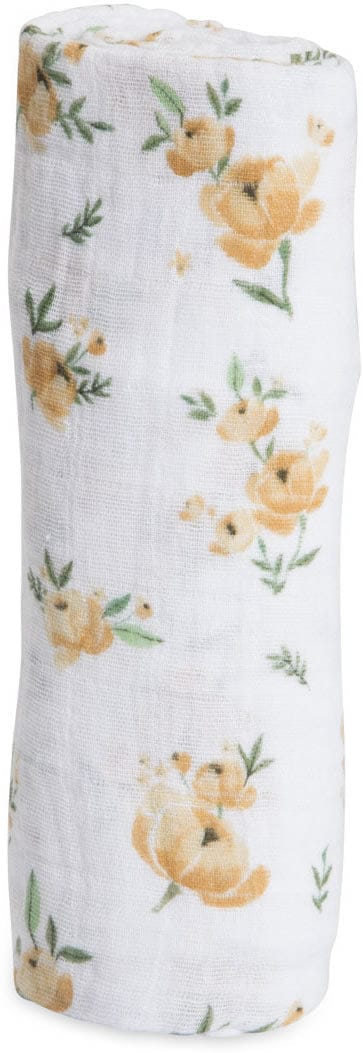 Little Unicorn Cotton Muslin Swaddle - Yellow Rose - UB0147