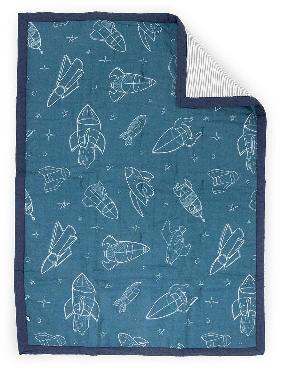 Little Unicorn Cotton Muslin Toddler Bedding 3 Piece Set - Blast Off - UB3005