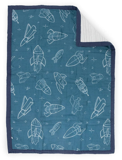Little Unicorn Cotton Muslin Toddler Bedding 3 Piece Set - Blast Off - UB3005