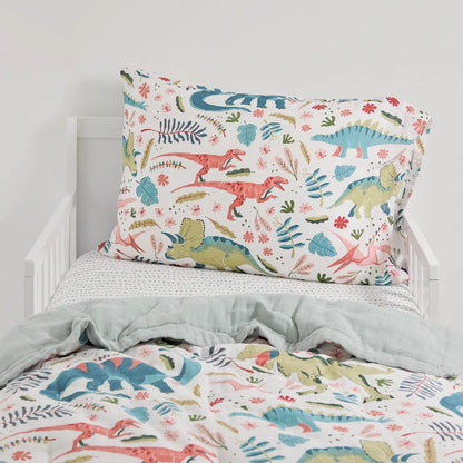 Little Unicorn Cotton Muslin Toddler Bedding 3 Piece Set - Boho Dino - UB3010
