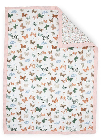 Little Unicorn Cotton Muslin Toddler Bedding 3 Piece Set - Butterflies - UB3002