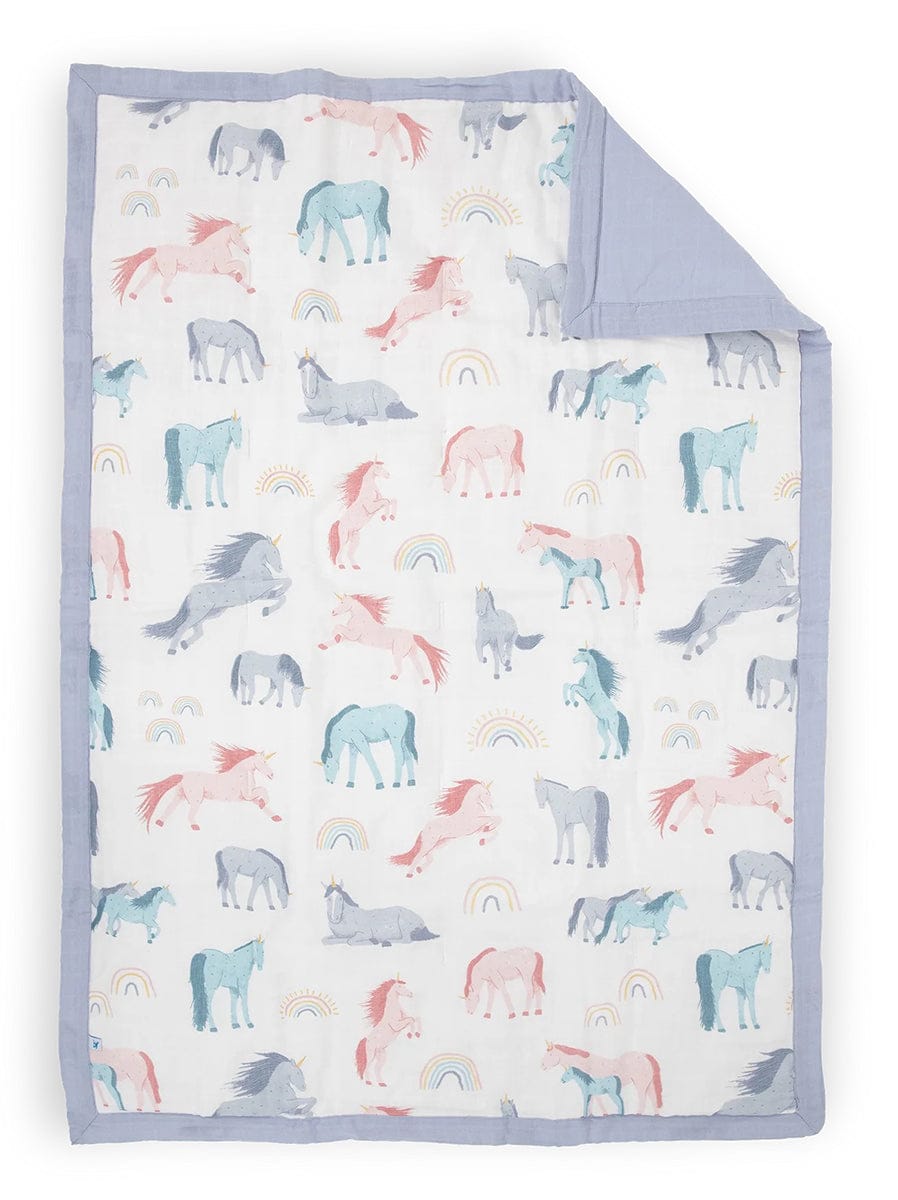 Little Unicorn Cotton Muslin Toddler Bedding 3 Piece Set - Unicorns - UB3007