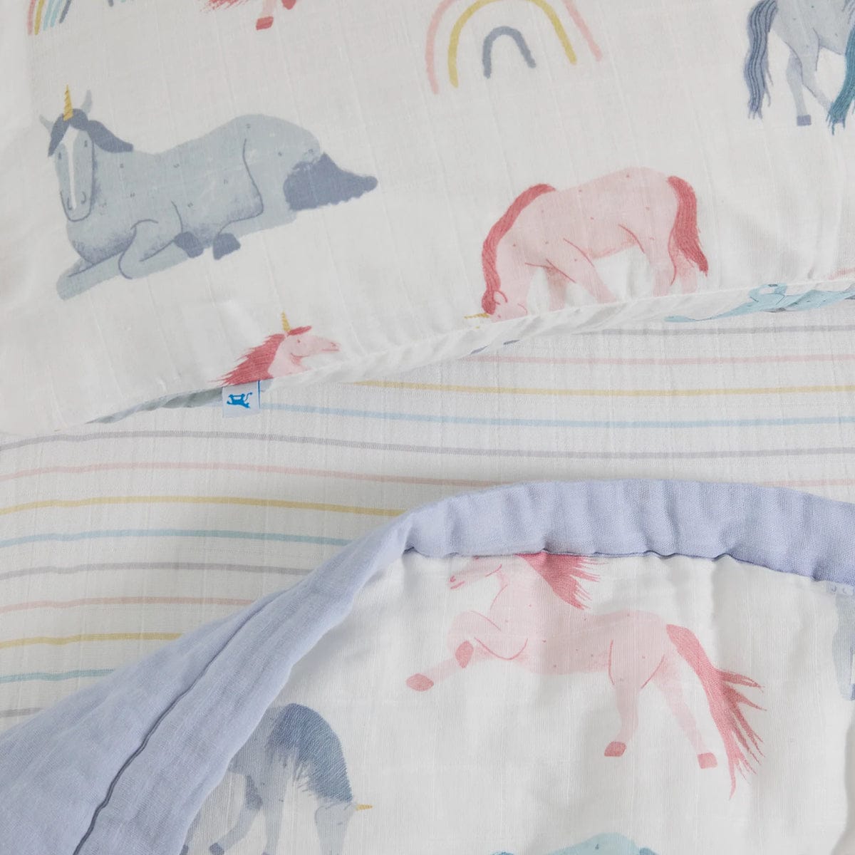 Little Unicorn Cotton Muslin Toddler Bedding 3 Piece Set - Unicorns - UB3007