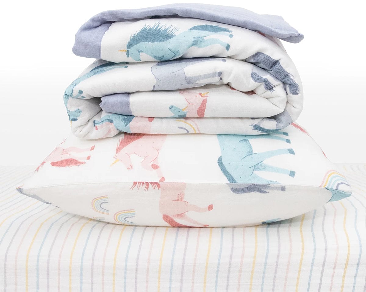 Little Unicorn Cotton Muslin Toddler Bedding 3 Piece Set - Unicorns - UB3007