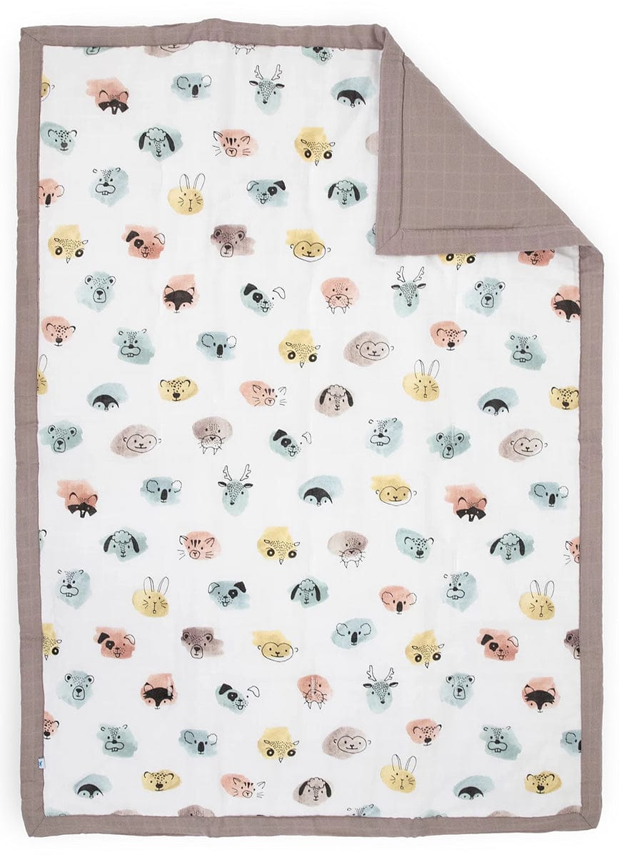 Little Unicorn Cotton Muslin Toddler Bedding 3 Piece Set - Watercolor Critters - UB3008
