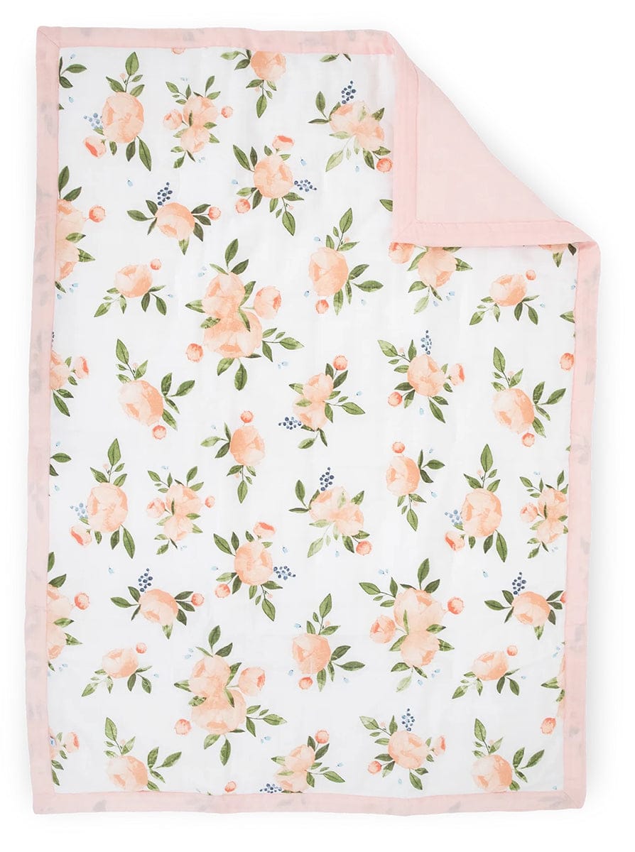 Little Unicorn Cotton Muslin Toddler Bedding 3 Piece Set - Watercolor Roses Grande - UB3000