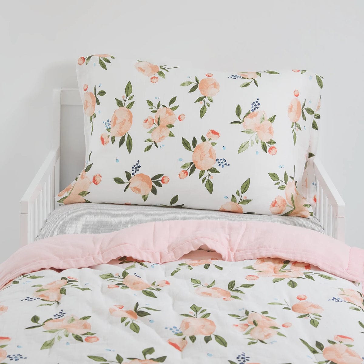 Little Unicorn Cotton Muslin Toddler Bedding 3 Piece Set - Watercolor Roses Grande - UB3000
