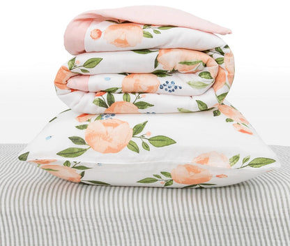 Little Unicorn Cotton Muslin Toddler Bedding 3 Piece Set - Watercolor Roses Grande - UB3000