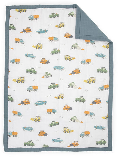 Little Unicorn Cotton Muslin Toddler Bedding 3 Piece Set - Work Trucks - UB3004