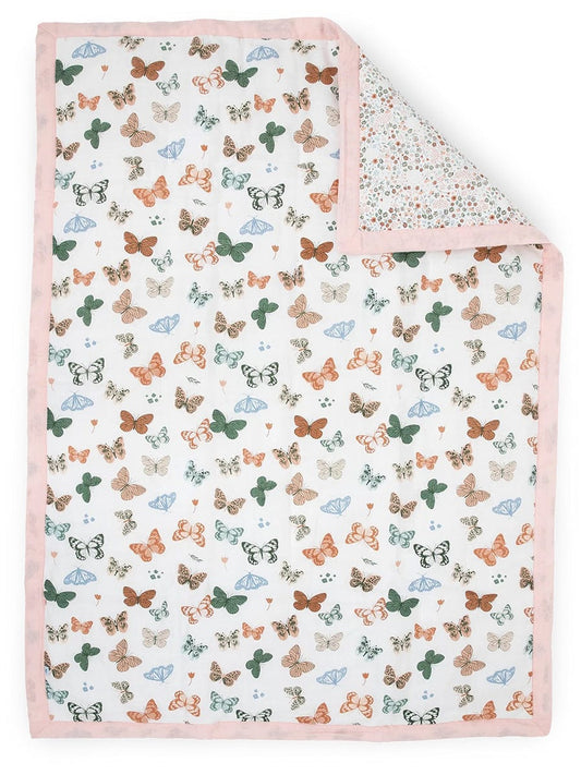 Little Unicorn Cotton Muslin Toddler Comforter - Butterflies