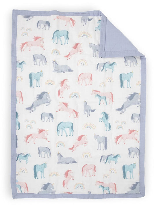 Little Unicorn Cotton Muslin Toddler Comforter - Unicorns