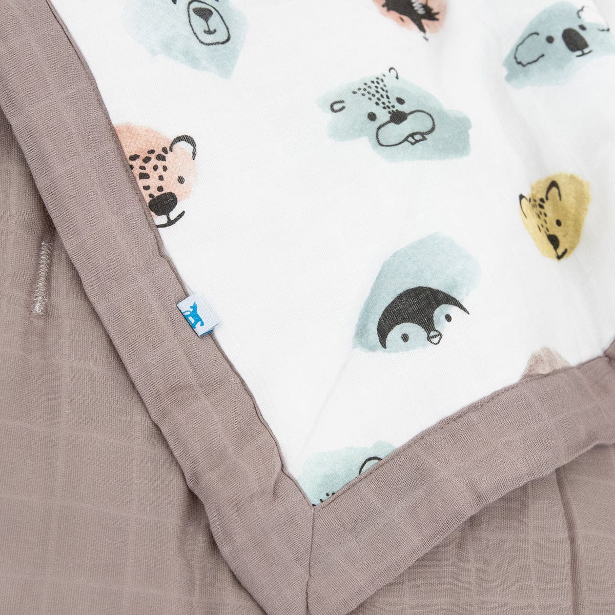 Little Unicorn Cotton Muslin Toddler Comforter - Watercolor Critters - UB3108