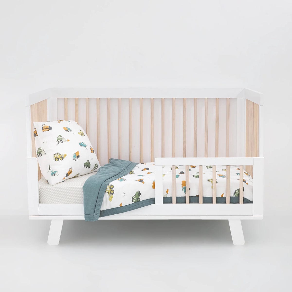 Little Unicorn Cotton Muslin Toddler Comforter - Work Trucks - UB3104