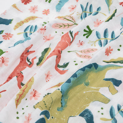 Little Unicorn Cotton Muslin Toddler Pillowcase, 2 Pack - Boho Dino - UB3210