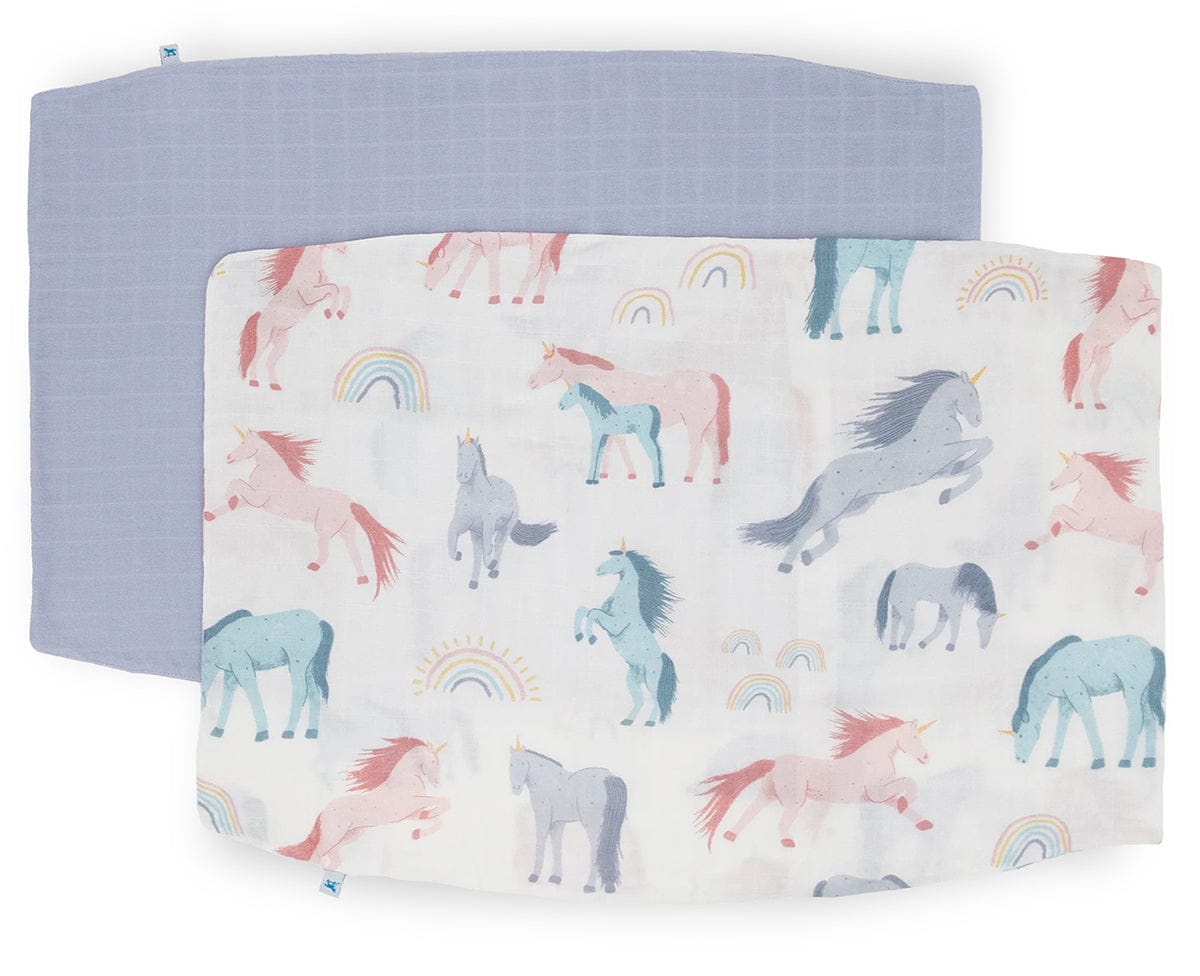 Little Unicorn Cotton Muslin Toddler Pillowcase, 2 Pack - Unicorns - UB3207