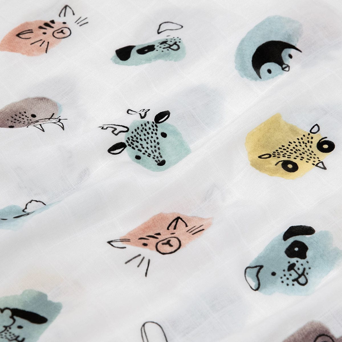 Little Unicorn Cotton Muslin Toddler Pillowcase, 2 Pack - Watercolor Critters - UB3208