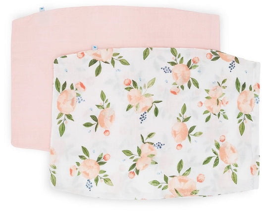 Little Unicorn Cotton Muslin Toddler Pillowcase, 2 Pack - Watercolor Roses Grande - UB3200