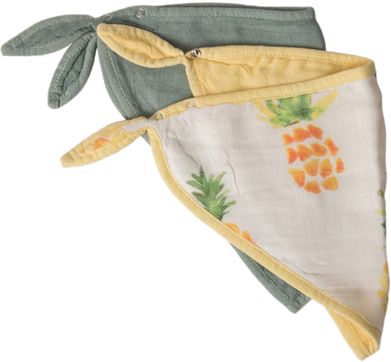 Little Unicorn Deluxe Bandana Bib 2-Pack - Pineapple - UF0305