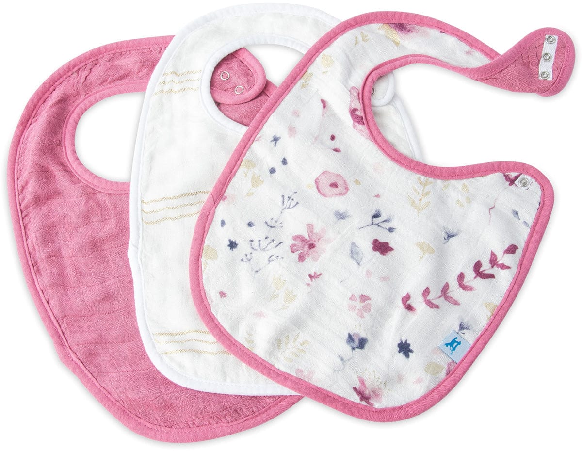 Little Unicorn Deluxe Muslin Classic Bib 3 Pack - Fairy Garden - UF0205