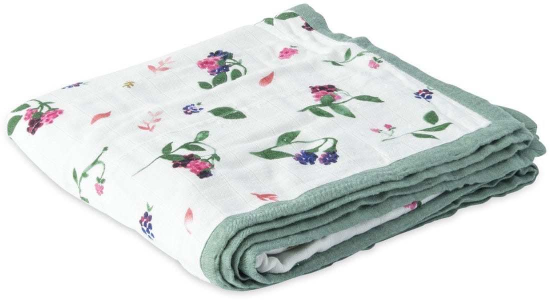 Little Unicorn Deluxe Muslin Quilt - Berry Patch - UB0614
