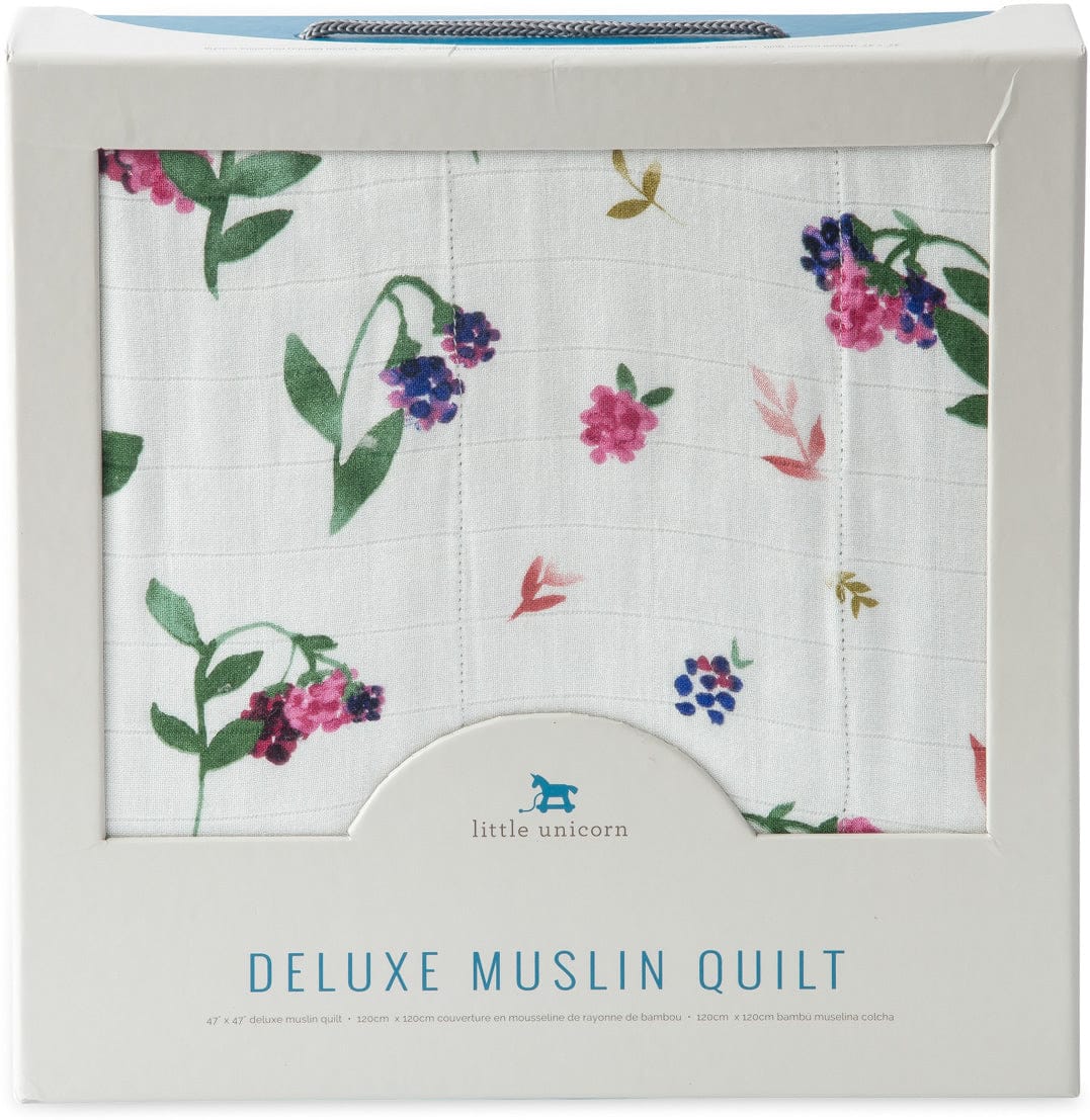 Little Unicorn Deluxe Muslin Quilt - Berry Patch - UB0614