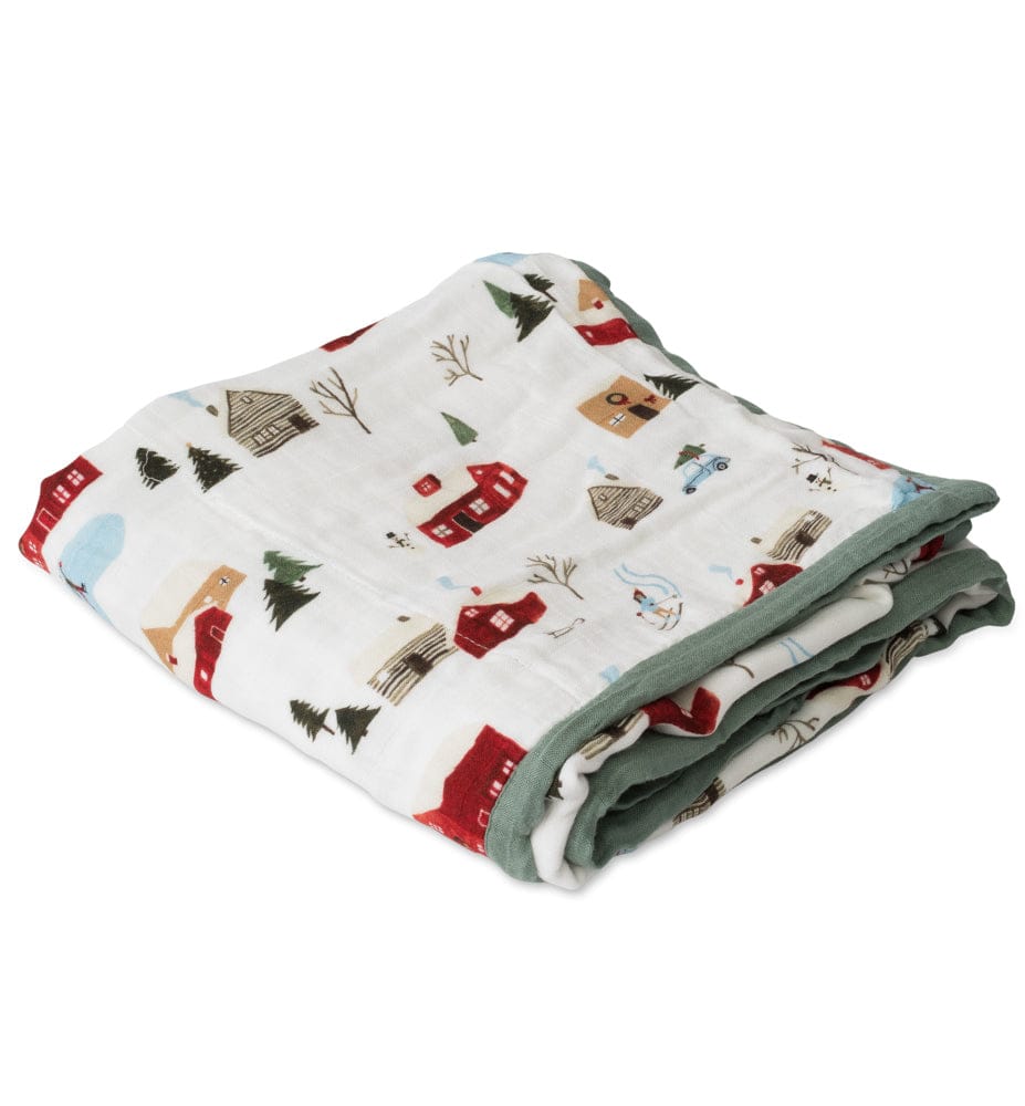 Little Unicorn Deluxe Muslin Quilt - Winter Village - UB0618