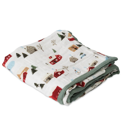 Little Unicorn Deluxe Muslin Quilt - Winter Village - UB0618