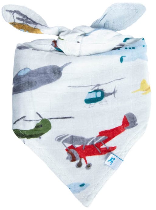 Little Unicorn Deluxe Muslin Reversible Bandana Bib - Air Show - UF0604
