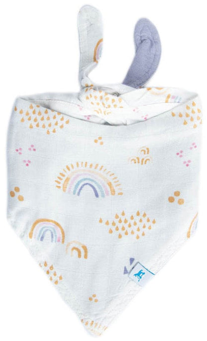 Little Unicorn Deluxe Muslin Reversible Bandana Bib - Rainbows & Raindrops - UF0605