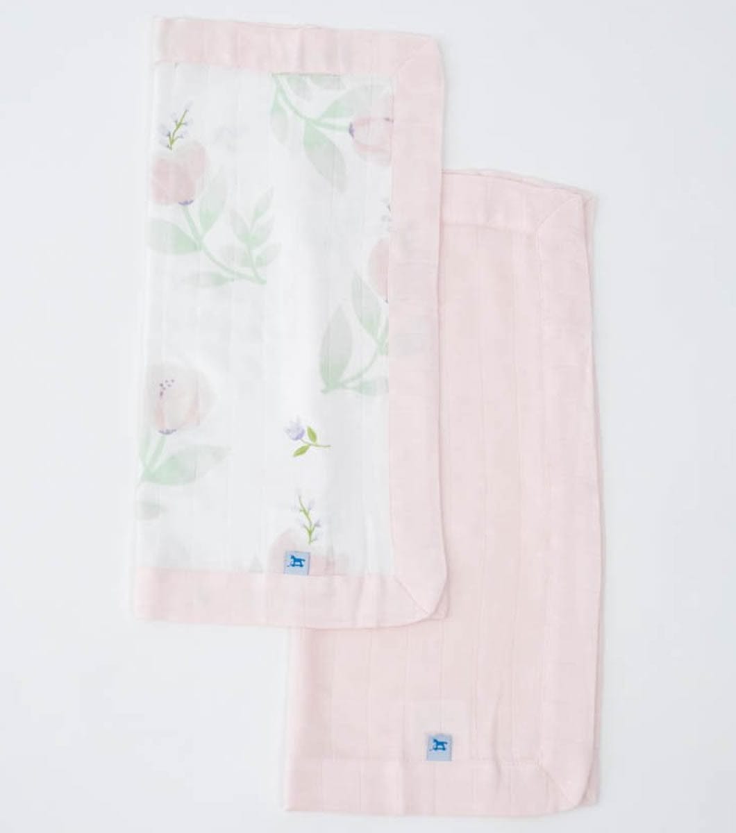 Little Unicorn Deluxe Muslin Security Blanket, 2 Pack - Pink Peony + Blush - UB0709